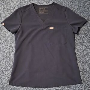 Figs Navy Scrub Top